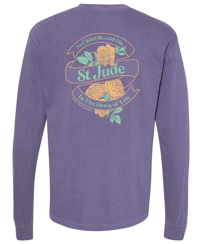 Dawn of Life Purple Floral Long-Sleeve T-Shirt